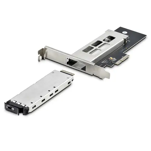 Tarjeta PCIe x4 a SSD NVMe M.2 - Rack Móvil Backplane con Bandeja Removible Hot Swap Intercambiable en Caliente - Bahía de Unidad PCIe 4.0/3.0 - con Llave - Imagen 2