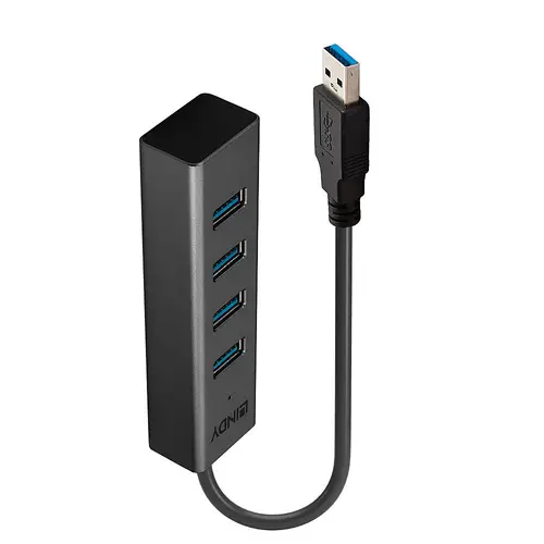 43324 hub de interfaz USB 3.2 Gen 1 (3.1 Gen 1) Type-A 5000 Mbit/s Negro - Imagen 1