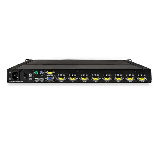 Consola KVM de 8 Puertos para Montaje en Rack con Cables de 1,8m - Teclado QWERTY - Conmutador KVM integrado con Monitor LCD de 17" - Switch KVM LCD 1U - KVM OSD - 50000 MTBF - Imagen 6
