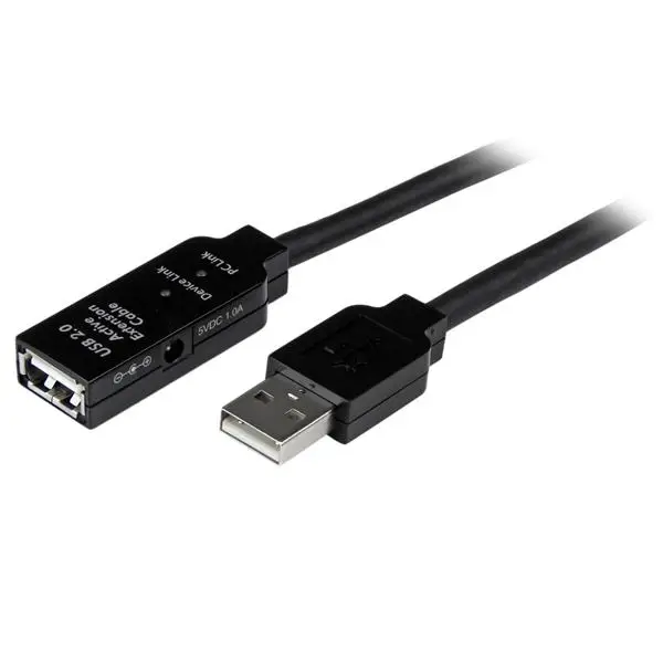 Cable USB 2.0 de Extensión Alargador Activo de 5 metros - Macho a Hembra