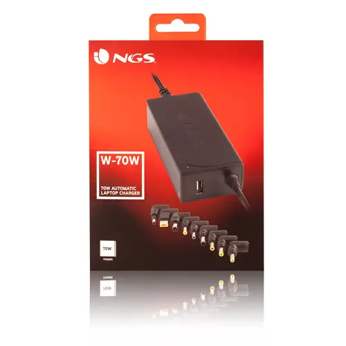 W-70W adaptador e inversor de corriente Interior Negro - Imagen 2