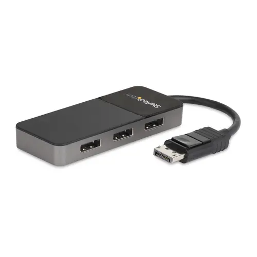 Hub MST de 3 Puertos DisplayPort 1.4 - Divisor Splitter DP para 3 Monitores - Adaptador DisplayPort a 3x DisplayPort de 4K - Alimentado por USB - Windows Solamente - Imagen 1