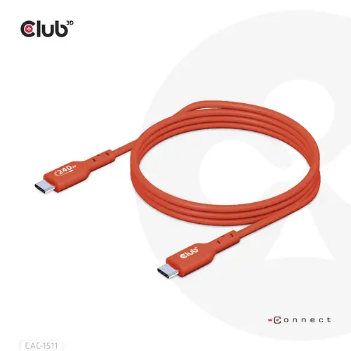 Cable certificado USB2 tipo C bidireccional USB-IF Datos 480 Mb, PD 240 W (48 V/5 A) EPR M/M 1 m/3,23 pies - Imagen 3