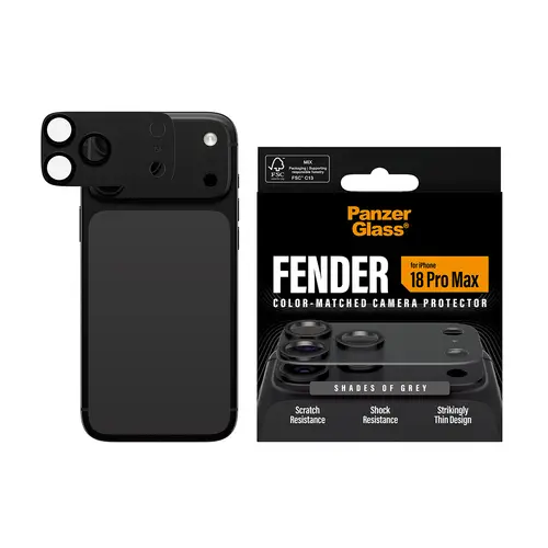 ® Fender Camera Lens Protector Shades of Grey iPhone 18 Pro Max Protector de pantalla 1 pieza(s) - Imagen 2