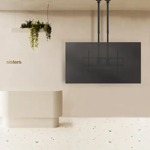 Soporte de Techo Extensible con doble mástil para Pantallas 60-120", Negro - Imagen 7