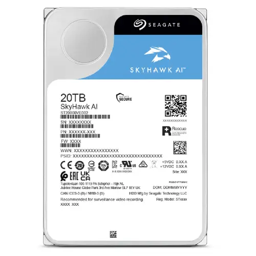 SkyHawk AI disco duro interno 20 TB 7200 RPM 512 MB 3.5" Serial ATA III - Imagen 2