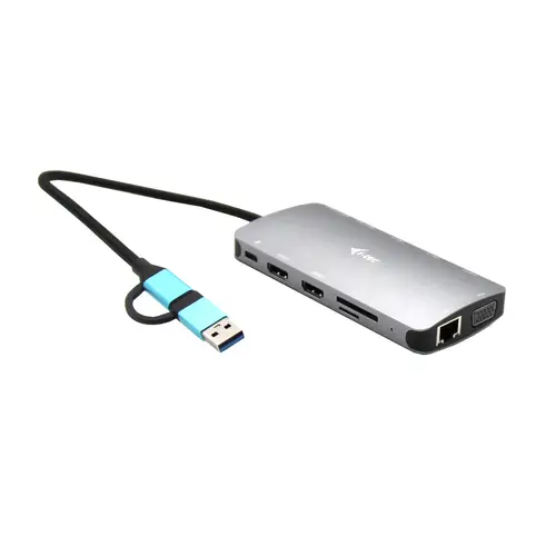 USB 3.0 USB-C/Thunderbolt 3x Display Metal Nano Dock with LAN + Power Delivery 100 W - Imagen 1