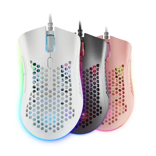 MMEX, Ratón Gaming RGB, 32K DPI, Cable Feather, Switches Ópticos, Blanco, One Size - Imagen 8