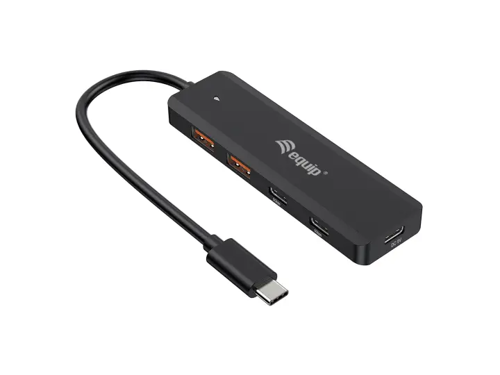 128966 hub de interfaz USB 3.2 Gen 2 (3.1 Gen 2) Type-C 10000 Mbit/s Negro