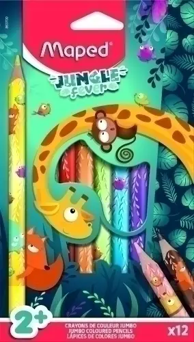 LAPICES COLOR MAPED JUNGLE FEVER JUMBO E - Imagen 1
