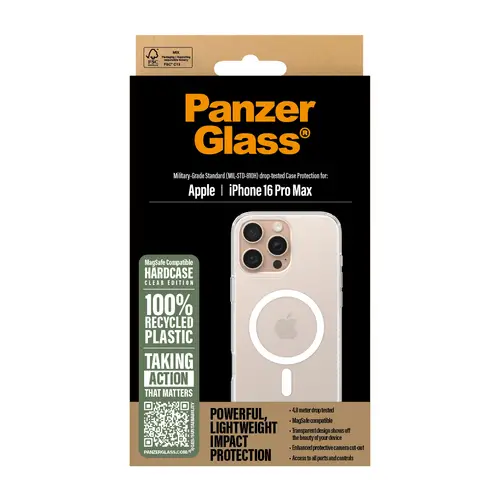 ® HardCase Transparent w. White MagSafe iPhone 16 Pro Max funda para teléfono móvil Transparente - Imagen 3