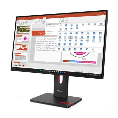 ThinkVision T27-40 LED display 68,6 cm (27") 1920 x 1080 Pixeles Full HD Negro - Imagen 3