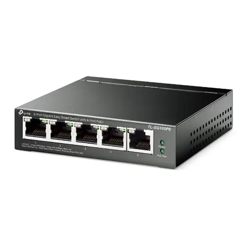 TL-SG105PE switch Gestionado L2 Gigabit Ethernet (10/100/1000) Energía sobre Ethernet (PoE) Negro - Imagen 2