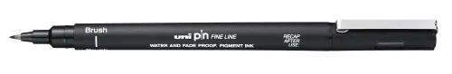 ROTUL.UNI PIN CALIBRADO BRUSH NEGRO - Pack de 12 unidades