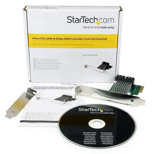 Tarjeta Controladora PCI Express 2.0 de 4 Puertos SATA III de 6Gbps RAID con Enlace HyperDuo para SSD - Adaptador PCIe a SATA3 - Imagen 5