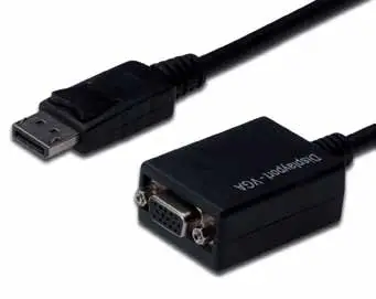AK-340410-001-S adaptador de cable de vídeo 0,15 m DisplayPort VGA (D-Sub) Negro
