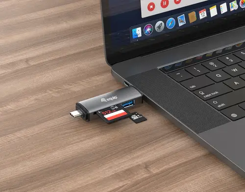 245460 lector de tarjeta USB 3.2 Gen 1 (3.1 Gen 1) Type-A/Type-C Gris - Imagen 4