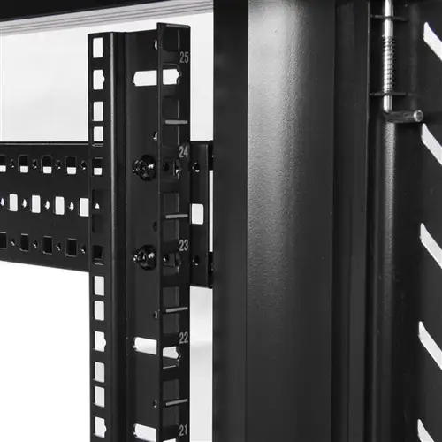 Armario Rack para Servidores 25U 19" 4 Columnas - Rack de Servidores con Cerradura y Seguro - Rack con Ruedas y Carriles de Montaje Ajustables para Equipo de Red - Imagen 2