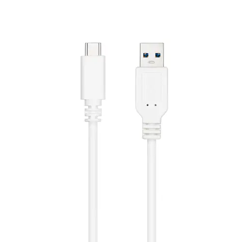 Cable USB 3.1, Gen2 10 Gbps 3A, tipo USB-C/M-A/M, Blanco, 1.5 m - Imagen 2