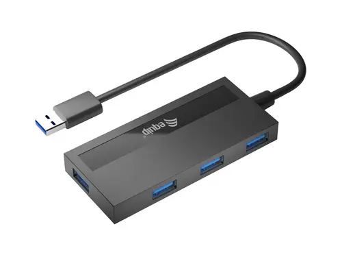128956 hub de interfaz USB 3.2 Gen 1 (3.1 Gen 1) Type-A 5000 Mbit/s Negro - Imagen 1