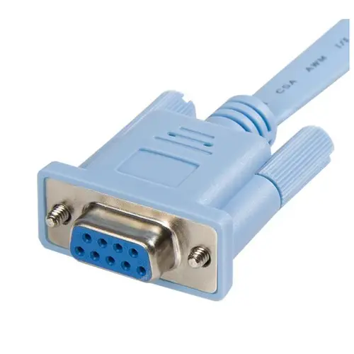 Cable 1,8m para Gestión de Router Consola Cisco RJ45 a Serie DB9 - Rollover - Macho a Hembra - Imagen 2