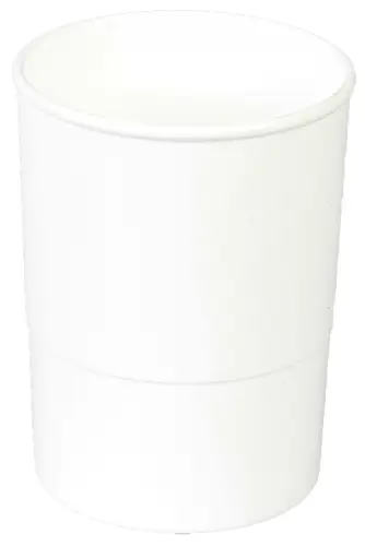 PORTA LAPICES PLASTICO REDONDO BLANCO