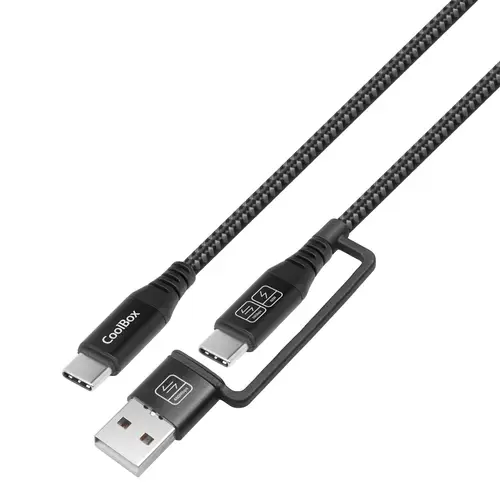 CABLE USB-C + A / USB-C DATOS 10GBPS + CARGA RAPIDA 60W - Imagen 1