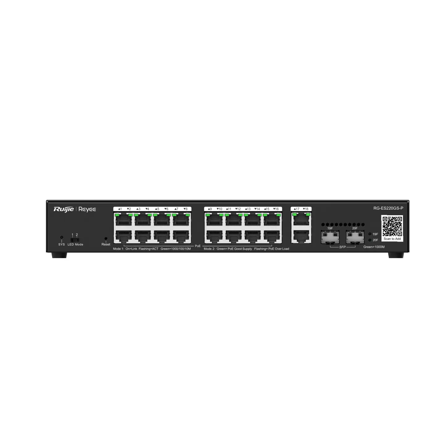 RG-ES220GS-P switch Gestionado L2 Gigabit Ethernet (10/100/1000) ..
