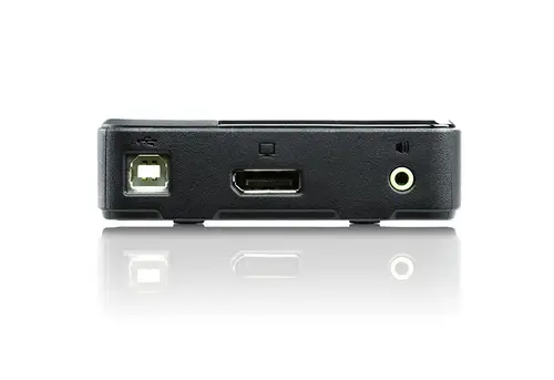 Switch KVM DisplayPort/Audio USB de 2 puertos (compatible con 4K, cables incluidos) - Imagen 3