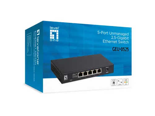 GEU-0525 switch No administrado 2.5G Ethernet (100/1000/2500) Negro - Imagen 6
