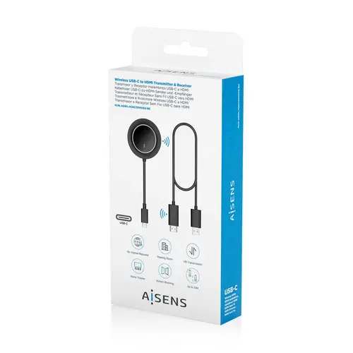 USB-C A HDMI Inalambrico 1080P 30m, Negro - Imagen 8