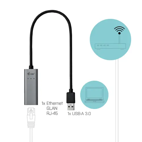 Metal USB 3.0 Gigabit Ethernet Adapter - Imagen 4