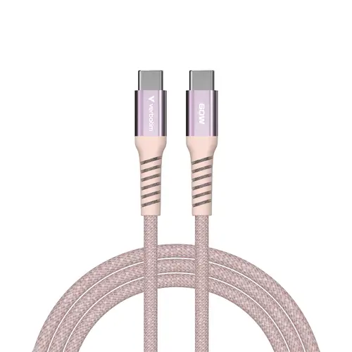 31853 cable USB USB 2.0 1,2 m USB C Rosa - Imagen 2