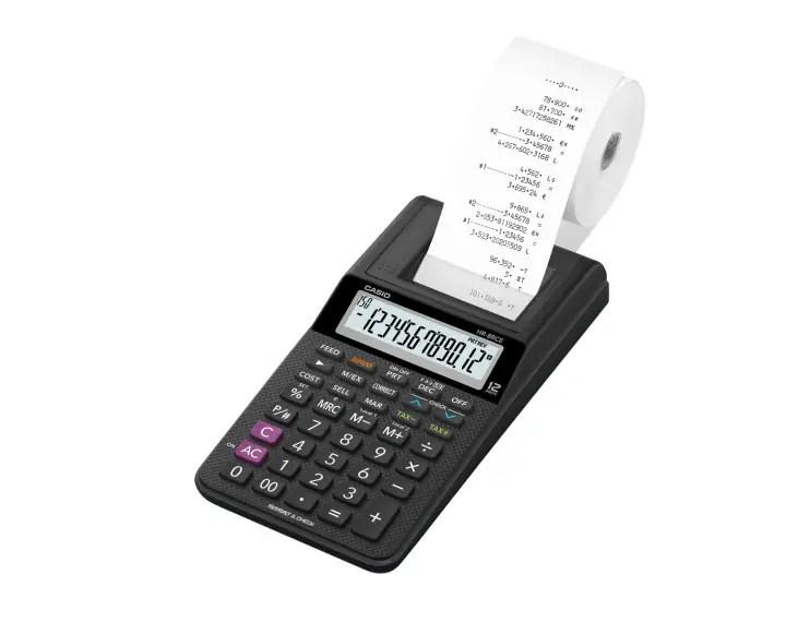 HR-8RCE calculadora Escritorio Calculadora de impresión Negro