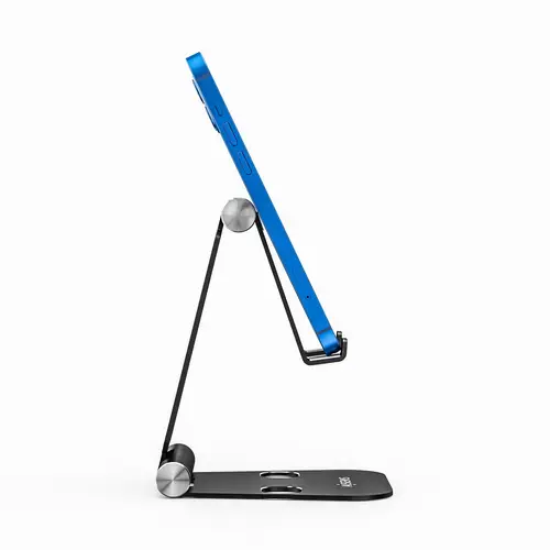 Soporte De Sobremesa Tamaño XL Ajustable (2 Pivotes) Para Movil / Tablet, Negro - Imagen 2