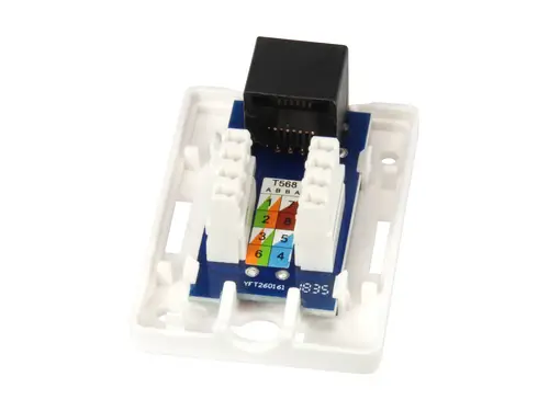 235113 caja de tomacorriente RJ-45 Blanco - Imagen 2