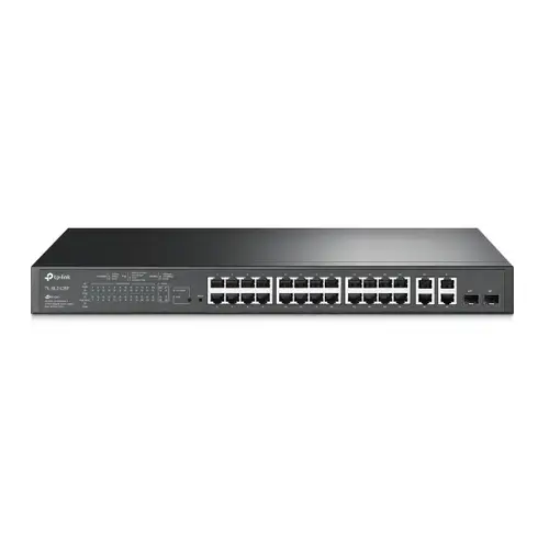 JetStream TL-SL2428P switch Gestionado L2 Fast Ethernet (10/100) Energía sobre Ethernet (PoE) 1U Negro - Imagen 1
