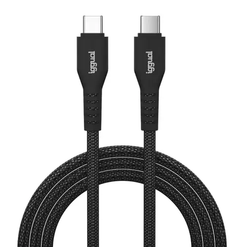 Cable USB-C a tipo C 60W 3A 100 cm trenzado - Imagen 1