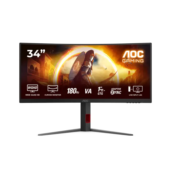 G4 CU34G4 pantalla para PC 86,4 cm (34") 3440 x 1440 Pixeles Wide Quad HD LED Negro, Rojo