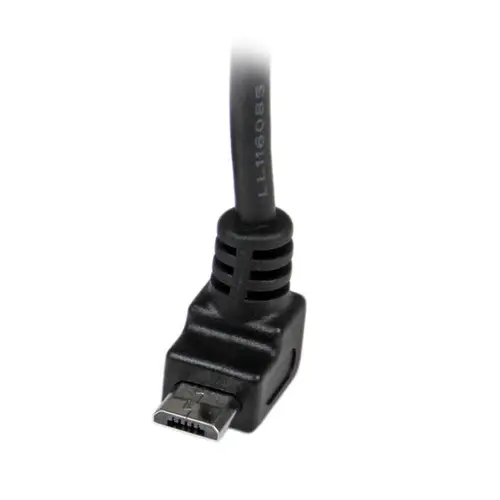 Cable Adaptador 1m USB A Macho a Micro USB B Macho Acodado en Ángulo hacia Arriba para Teléfono Móvil - Imagen 4
