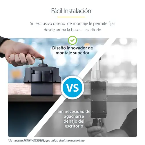 ARMSLIM2USB3 soporte para monitor 86,4 cm (34") Escritorio Negro - Imagen 10