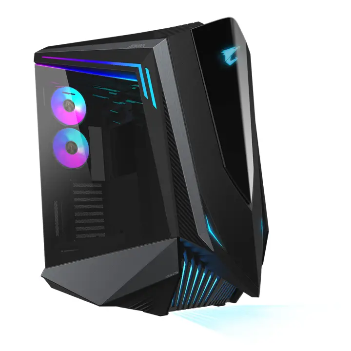 AORUS C700 GLASS Caja de PC  Torre completa, compatible con hasta E-ATX y radiadores de 420 mm, 5 ventiladores de 120 mm preinstalados, USB 3.1 Tipo-C, RGB Fusion