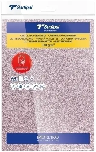 CARTULINA PURPUR.A4 SADIPAL RO P/3