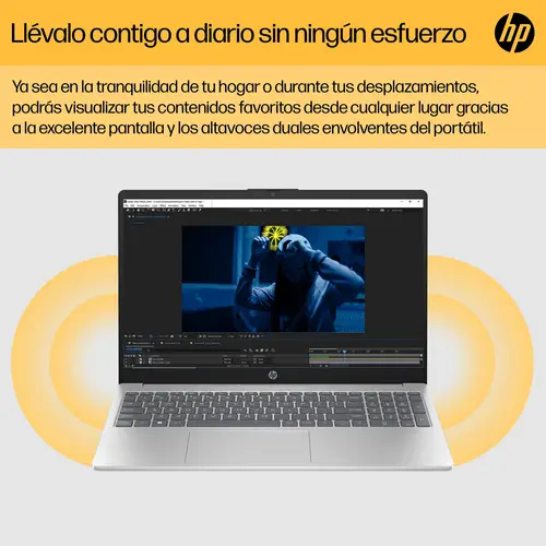 15-fc0088ns AMD Ryzen 3 7320U Portátil 39,6 cm (15.6") Full HD 8 GB LPDDR5-SDRAM 256 GB SSD Wi-Fi 6 (802.11ax) Windows 11 Home in S mode Plata - Imagen 3