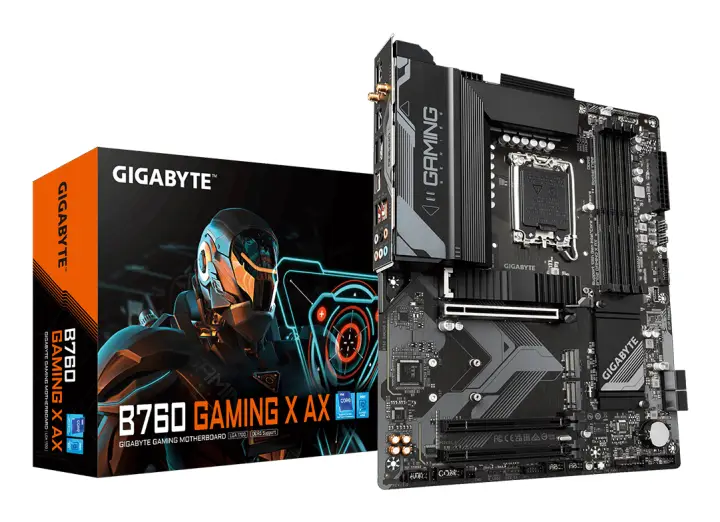 B760 GAMING X AX Placa Base - Compatible con procesadores Intel Core de 14ª generación, VRM digital de 8+1+1 fases, hasta 7600MHz DDR5 (OC), 3x PCIe 4.0 M.2, Wi-Fi 6E, 2.5GbE LAN, USB 3.2 Gen 2