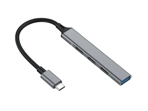 128961 hub de interfaz USB 3.2 Gen 1 (3.1 Gen 1) Type-C 5000 Mbit/s Negro, Gris - Imagen 2