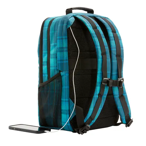 Mochila Campus XL con patrón de cuadros de tartán - Imagen 3