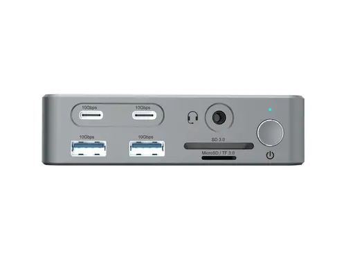 DONN25G base para portátil y replicador de puertos Alámbrico USB 3.2 Gen 2 (3.1 Gen 2) Type-C Plata - Imagen 4