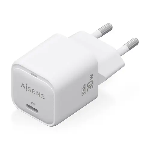 Cargador GaN 30W, 1xUSB-C PD3.0 QC4.0, Blanco - Imagen 2