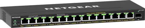 16-Port High-Power PoE+ Gigabit Ethernet Plus Switch (231W) with 1 SFP port (GS316EPP) Gestionado Gigabit Ethernet (10/100/1000) Energía sobre Ethernet (PoE) Negro - Imagen 3